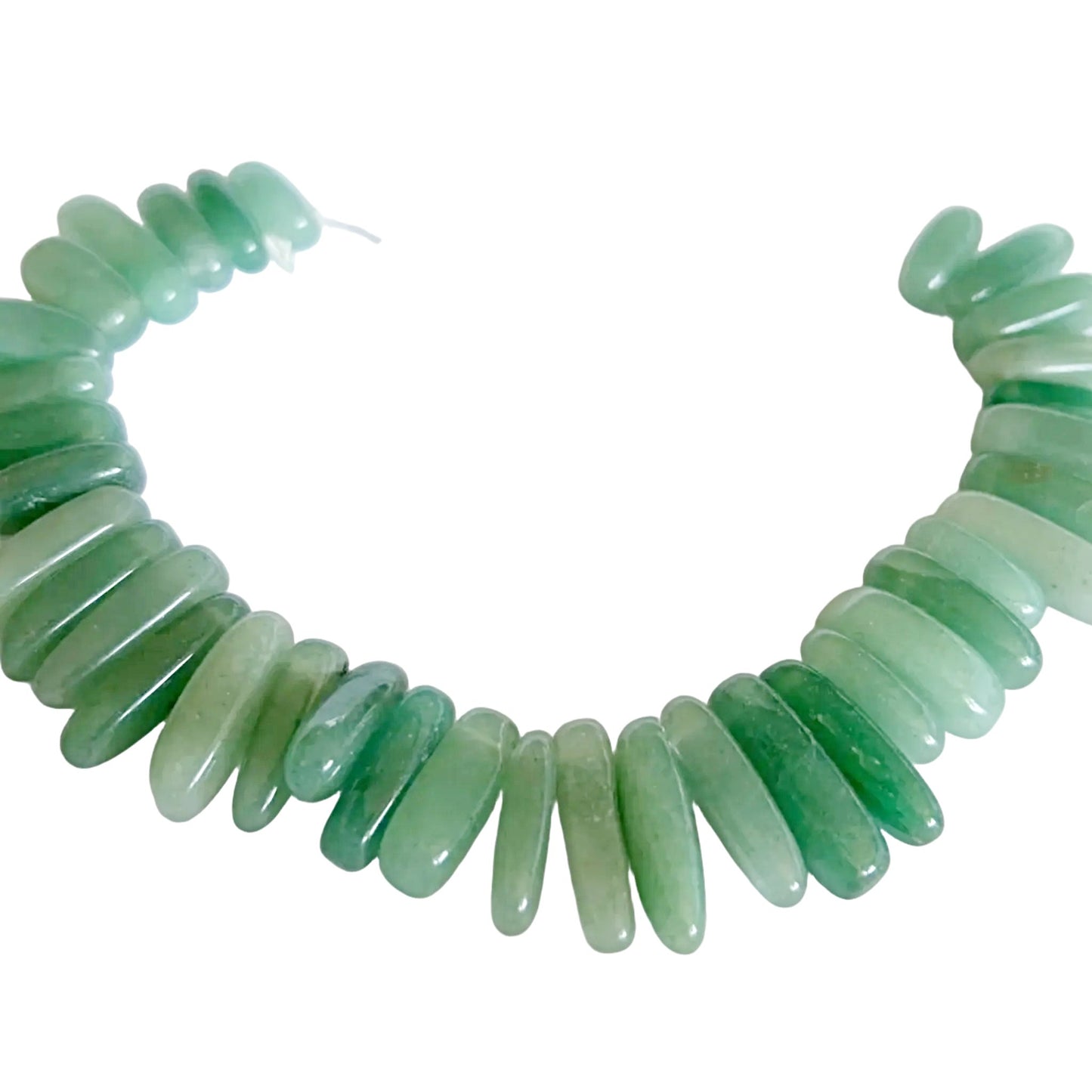 Green Aventurine graduated dagger beads - new earth gifts and beads