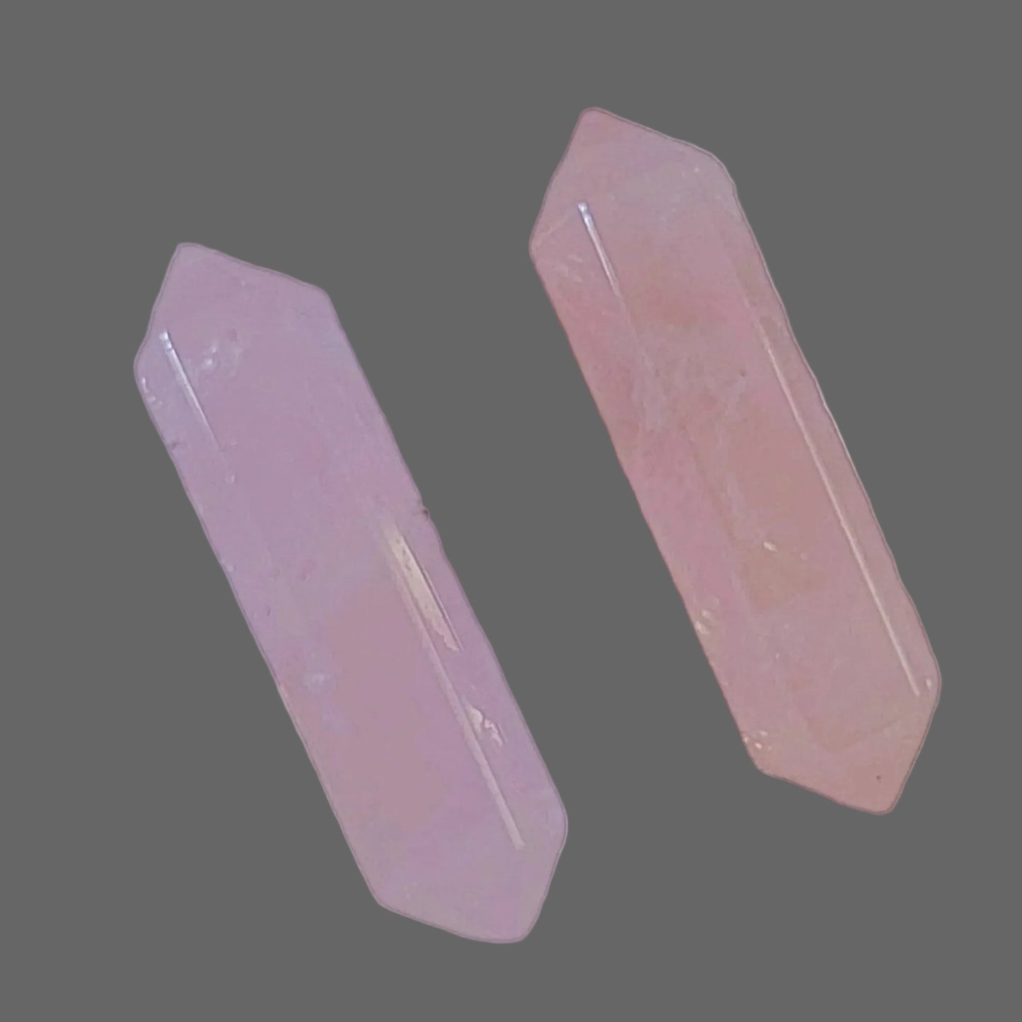 Rose Quartz Double Terminated Points Set of 2 - New Earth Gifts and Beads