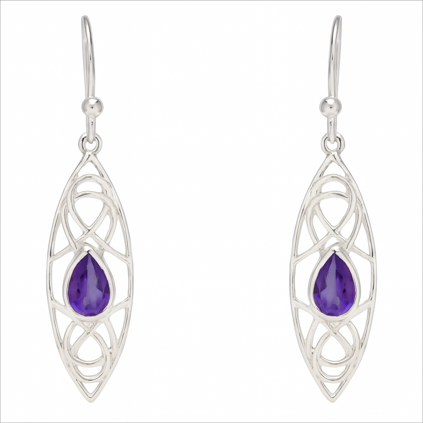 Iolite Faceted Sterling Abstract Style Earrings - New Earth Gifts