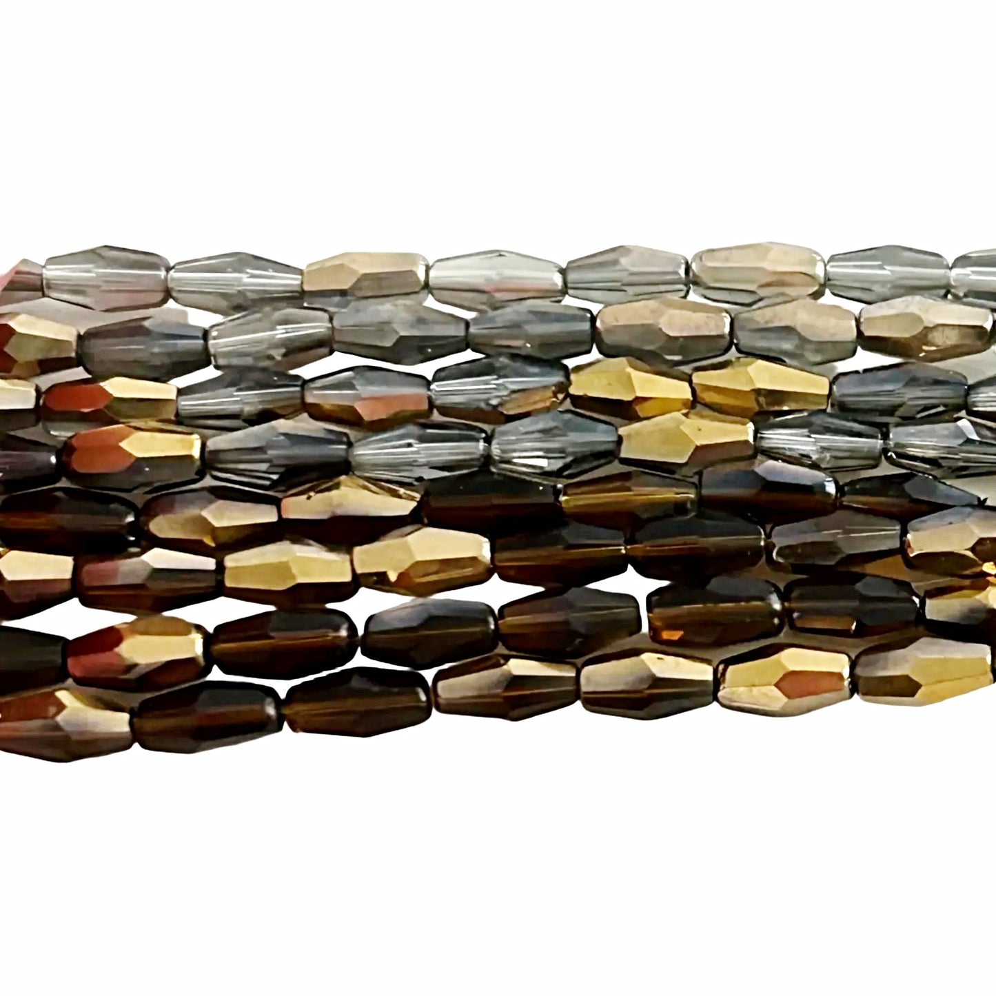 Zinc Alloy Faceted Oval Spacer Bead 9x5mm - new earth gifts and beads