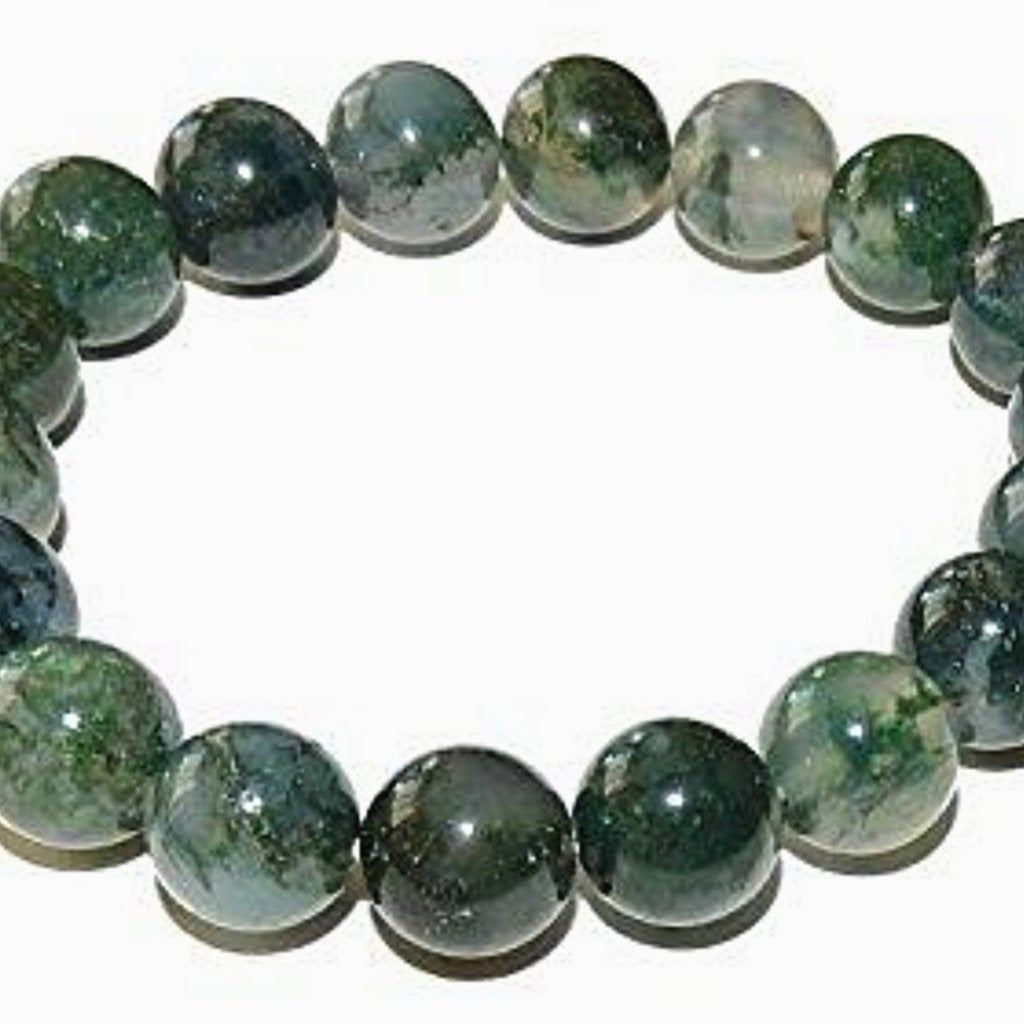 Moss Agate Power Bracelet for New Beginnings-8mm - New Earth Gifts