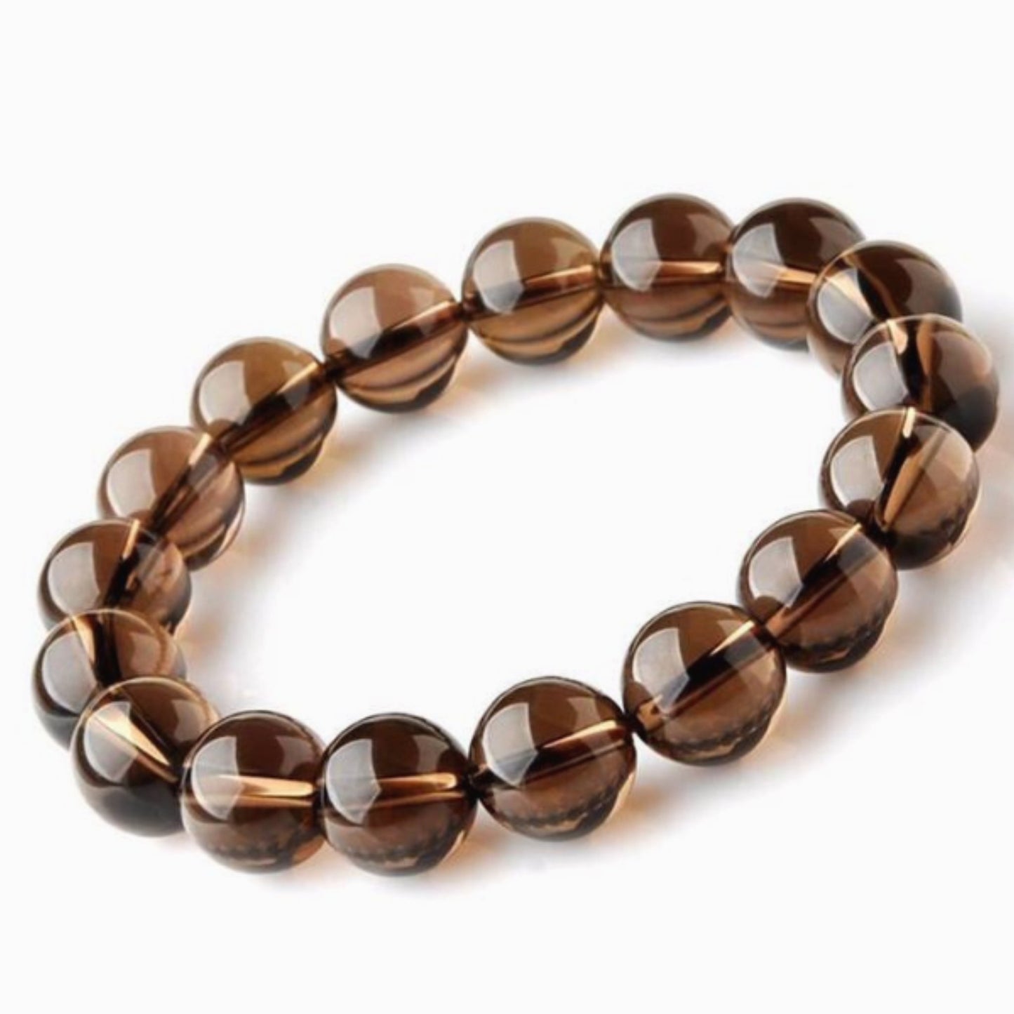 Smoky Quartz Power Bracelet for Protection and Stress Relief-8mm - New Earth Gifts