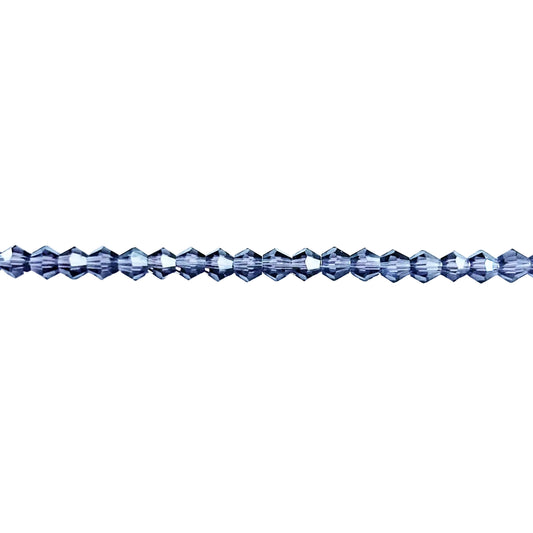 Crystal Amethyst Dark Purple Faceted Bicone Beads