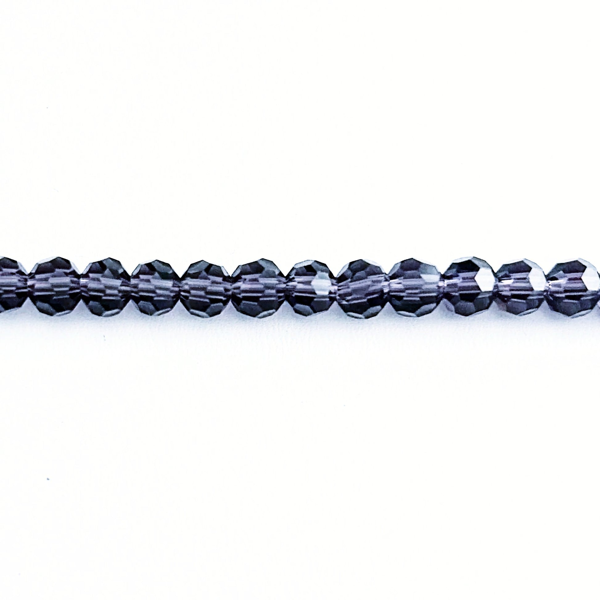 Crystal amethyst dark purple faceted round beads