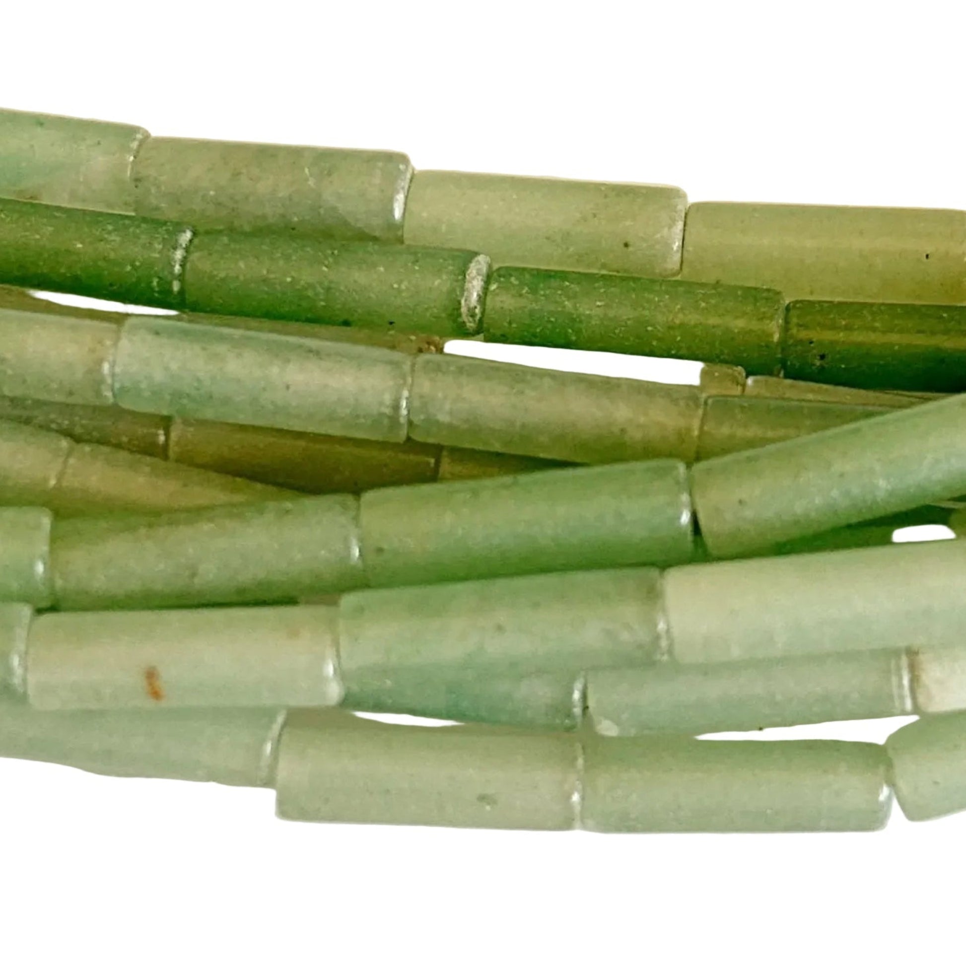 Green Aventurine Tube Beads - new earth gifts and beads