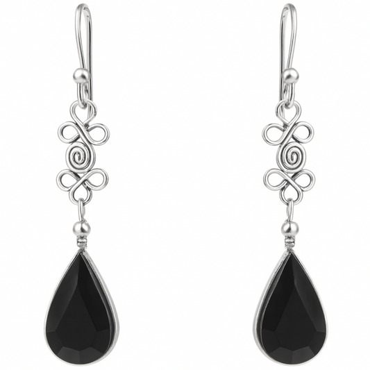 Black Onyx Boho Gemstone Earrings - New Earth Gifts