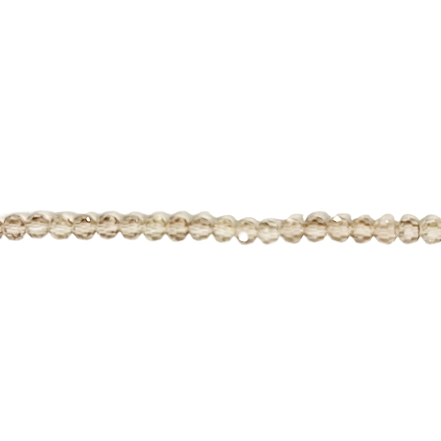 Crystal champaign faceted round beads 