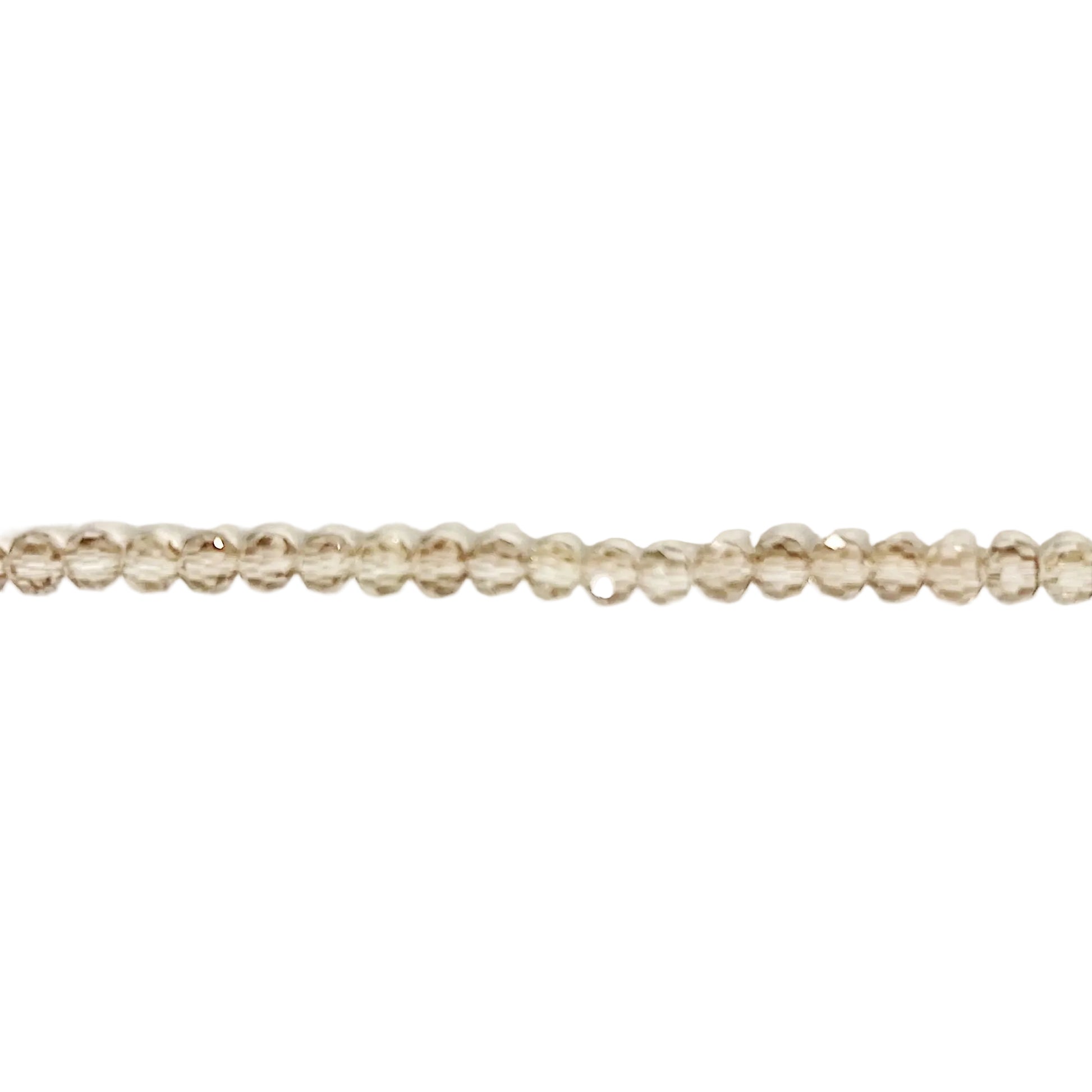 Crystal champaign faceted round beads 