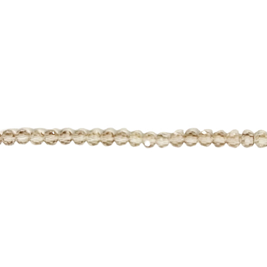 Crystal champaign faceted round beads 