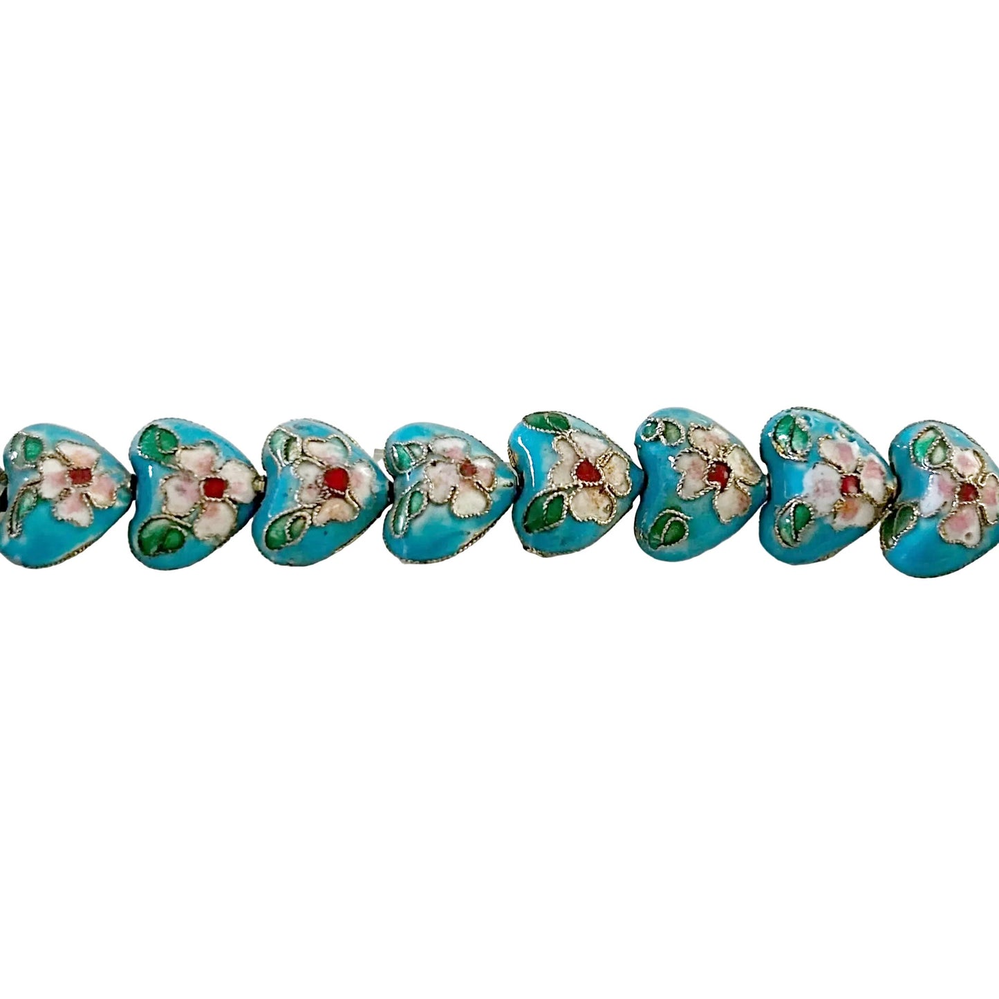 cloisonné heart beads - new earth gifts and beads