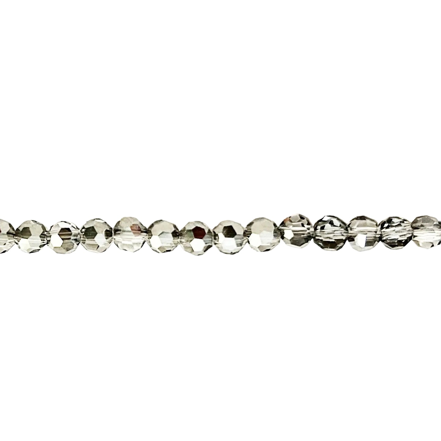 Crystal Smoke Gray Faceted Round Beads - New Earth Gifts and Beads