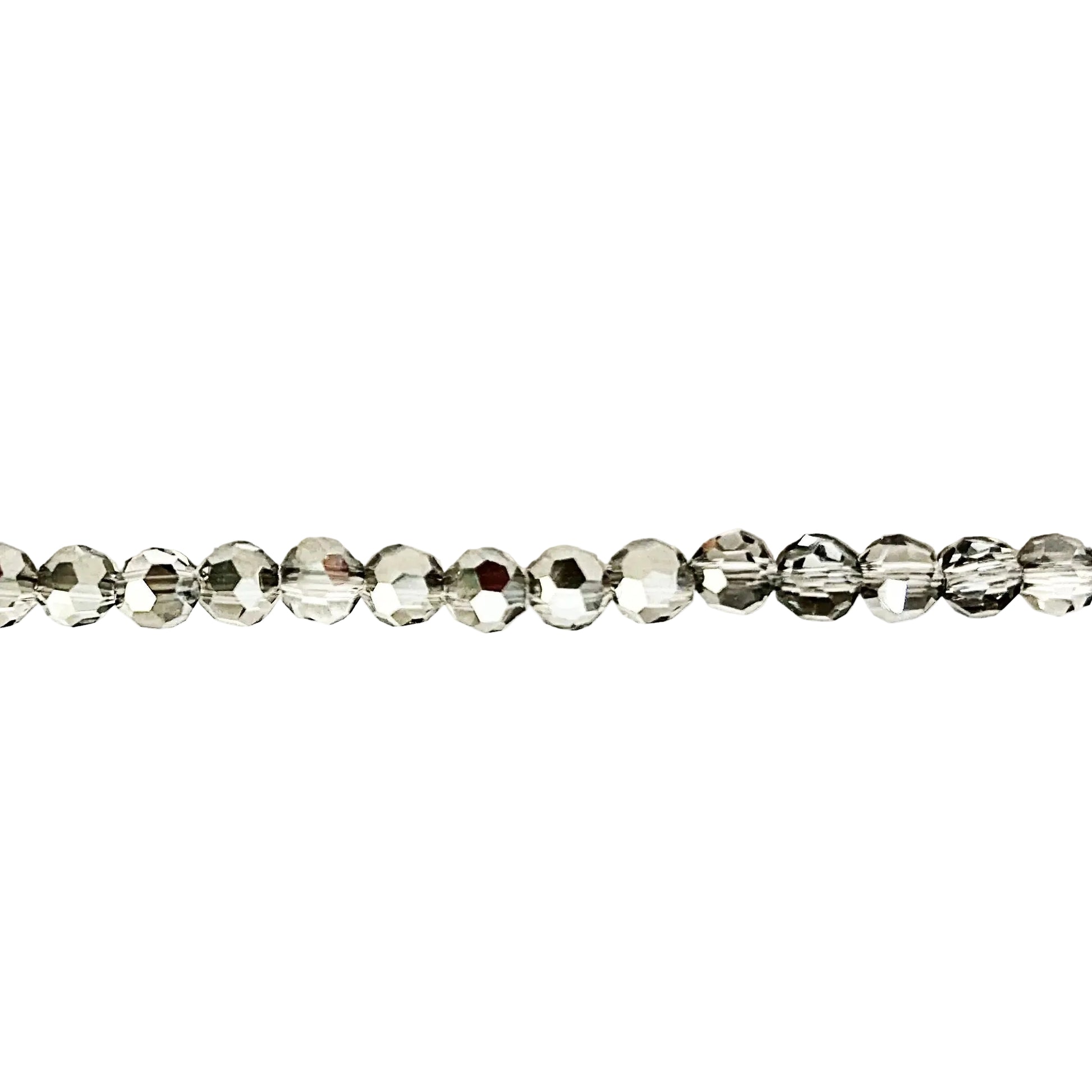 Crystal Smoke Gray Faceted Round Beads - New Earth Gifts and Beads