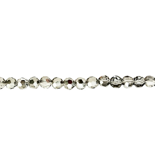 Crystal Smoke Gray Faceted Round Beads - New Earth Gifts and Beads