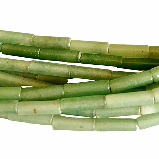 Green Aventurine Tube Beads - new earth gifts and beads