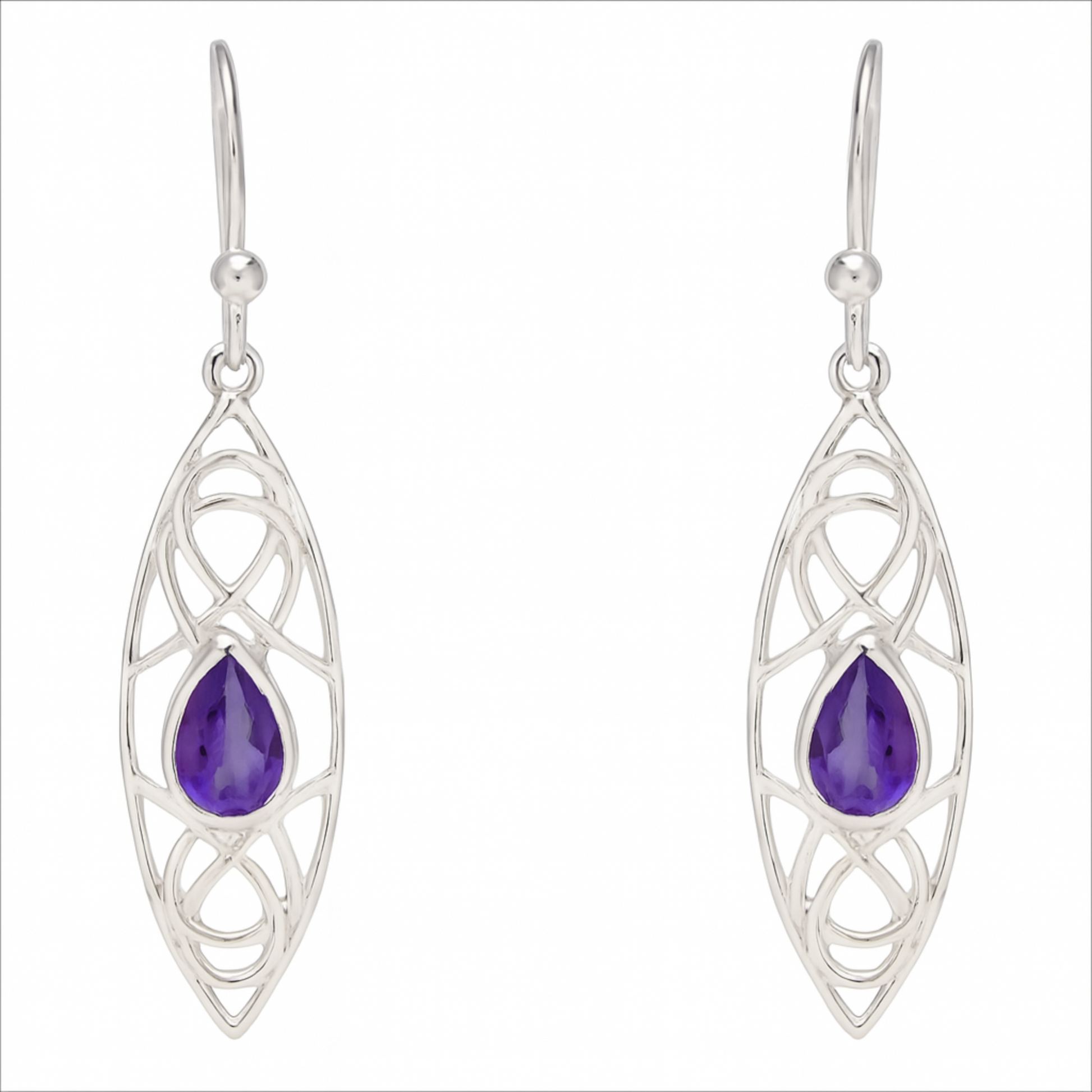 Iolite Faceted Sterling Abstract Style Earrings - New Earth Gifts