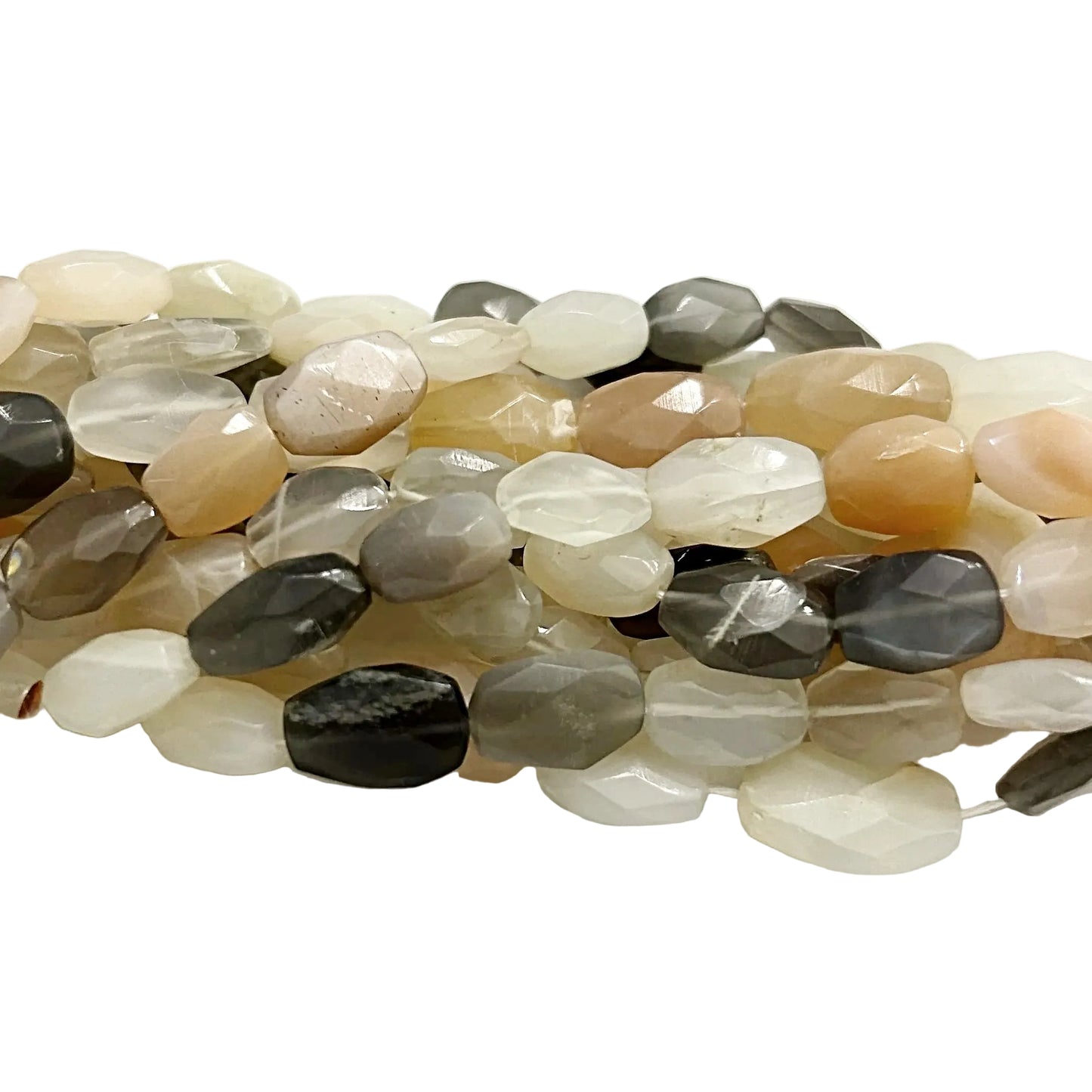 Mixed Moonstone Faceted Oval Beads-new earth gifts and beads