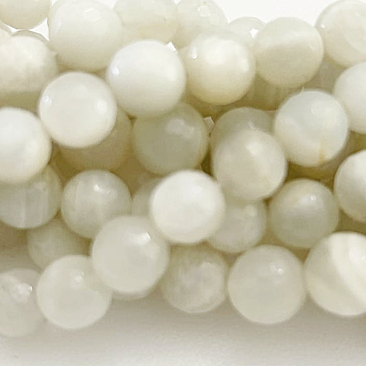 Natural Moonstone Faceted Round Beads-new earth gifts and beads