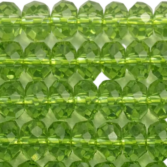  peridot-color crystal rondelle beads - New Earth Gifts and Beads