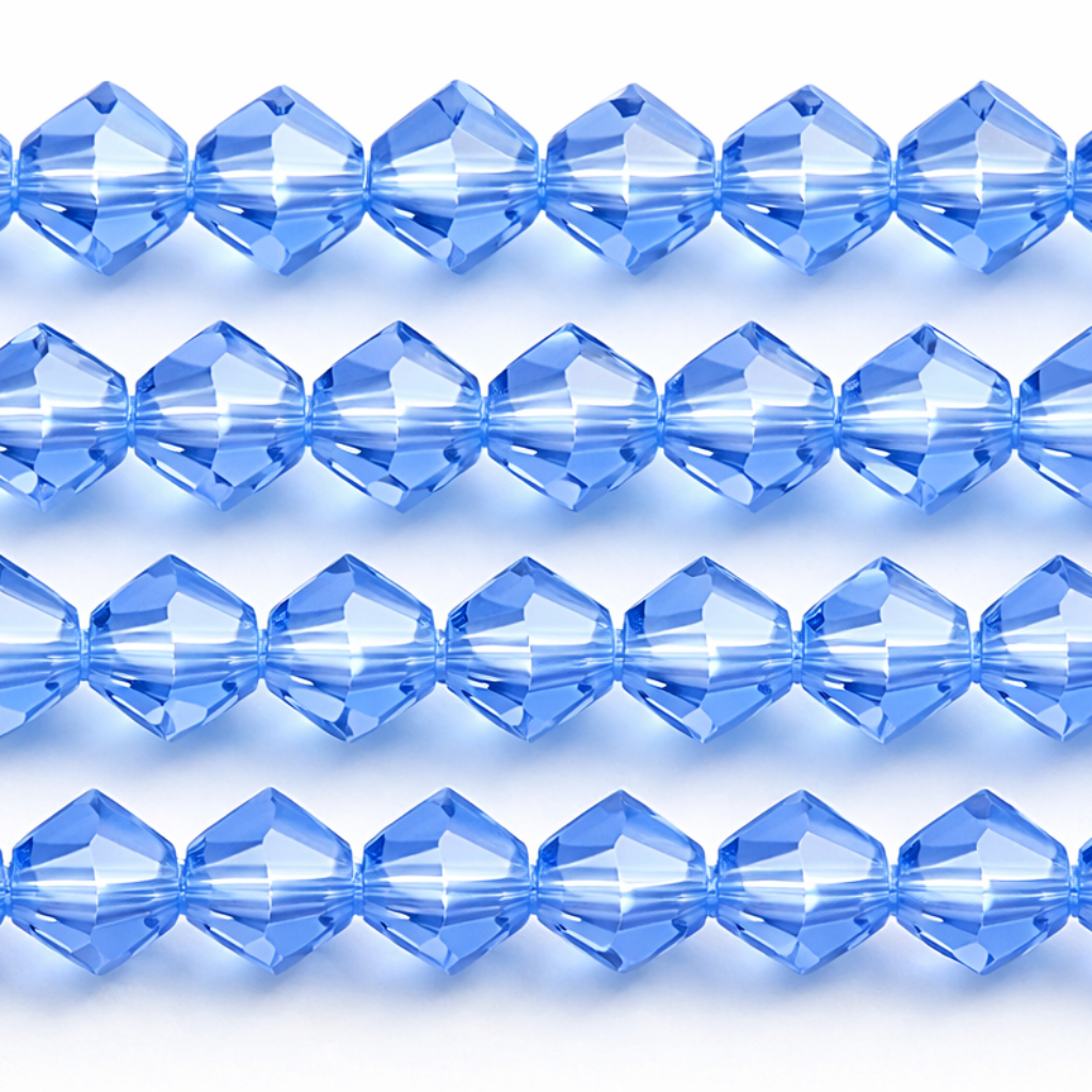 Crystal periwinkle blue bicone beads - New Earth Gifts and Beads