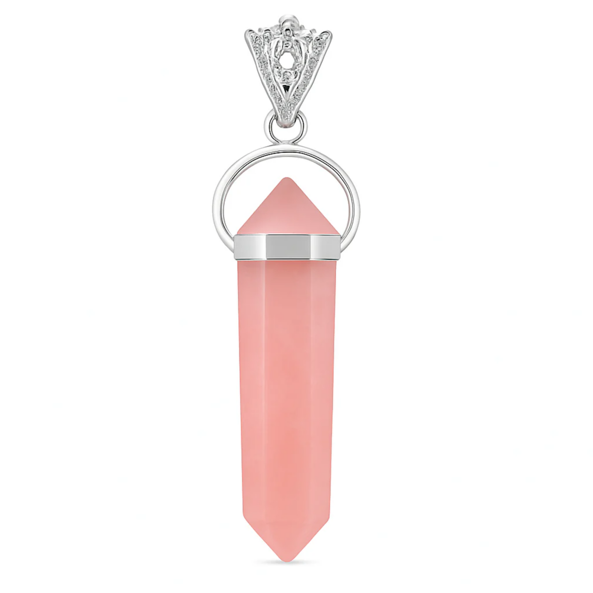 Rose Quartz Double Terminated Point Pendant