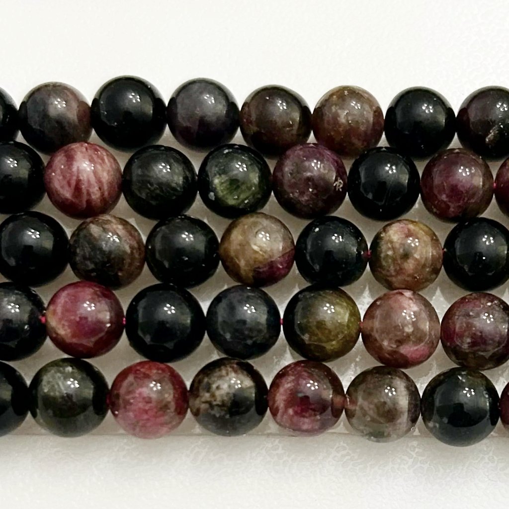Watermelon Tourmaline Round Beads-new earth gifts and beads