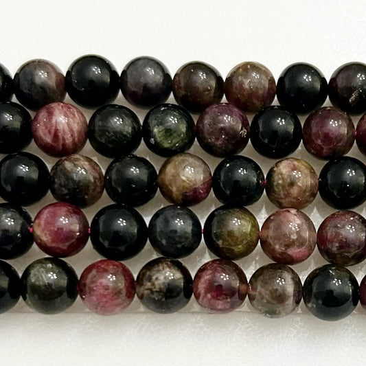 Watermelon Tourmaline Round Beads-new earth gifts and beads