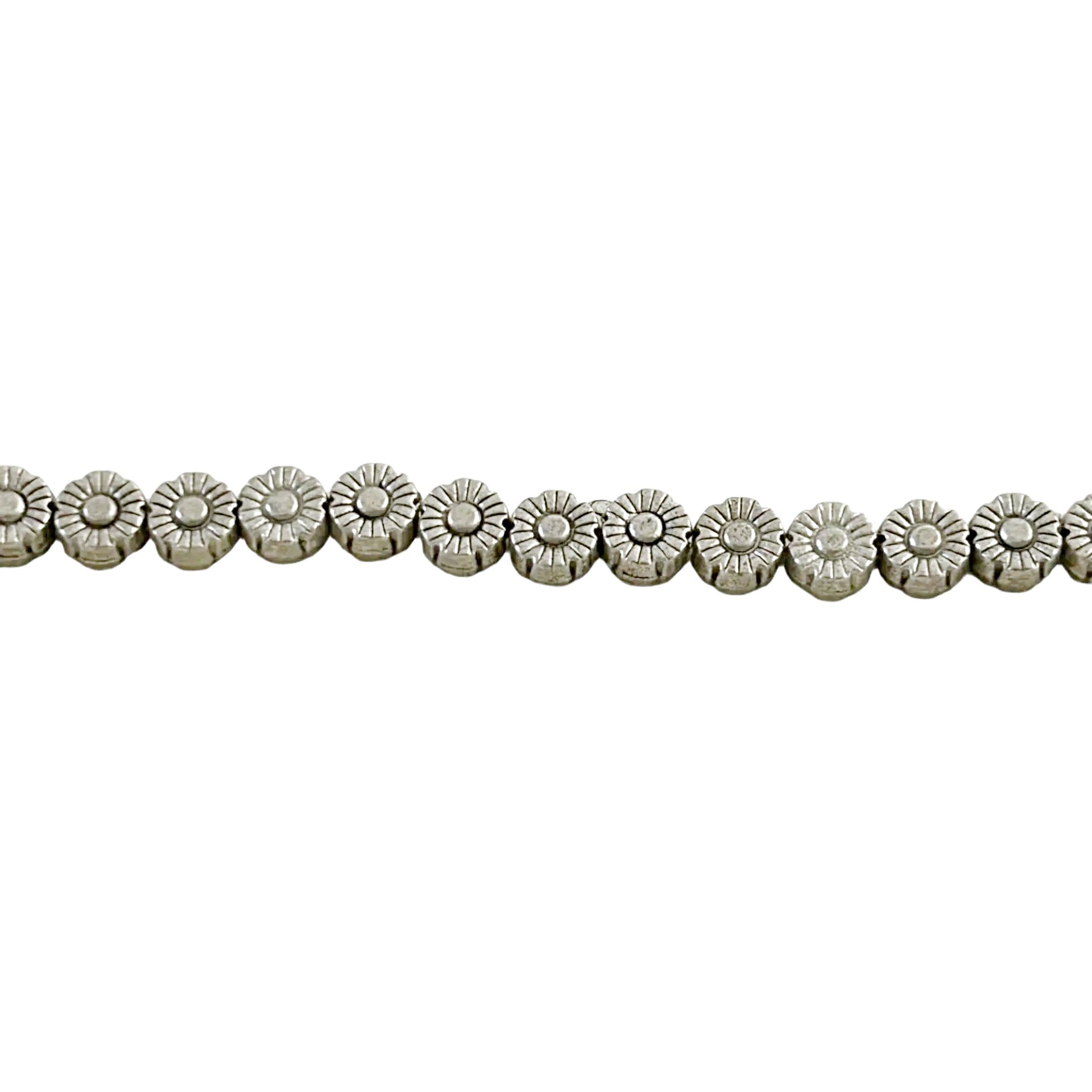 Zinc Alloy Double-Sided Carved Daisy Beads - new earth gifts and beads