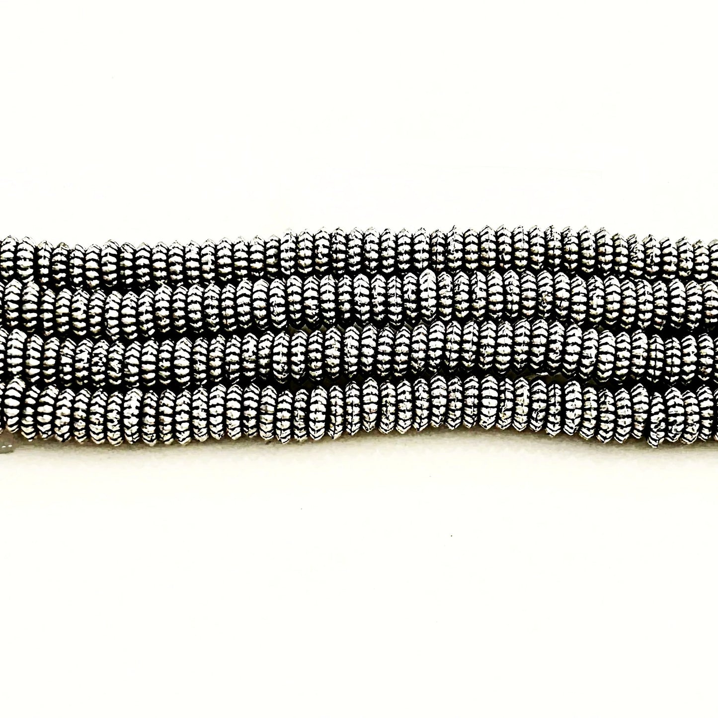 Zinc Alloy Etched Spacer Disc Beads - new earth gifts and beads