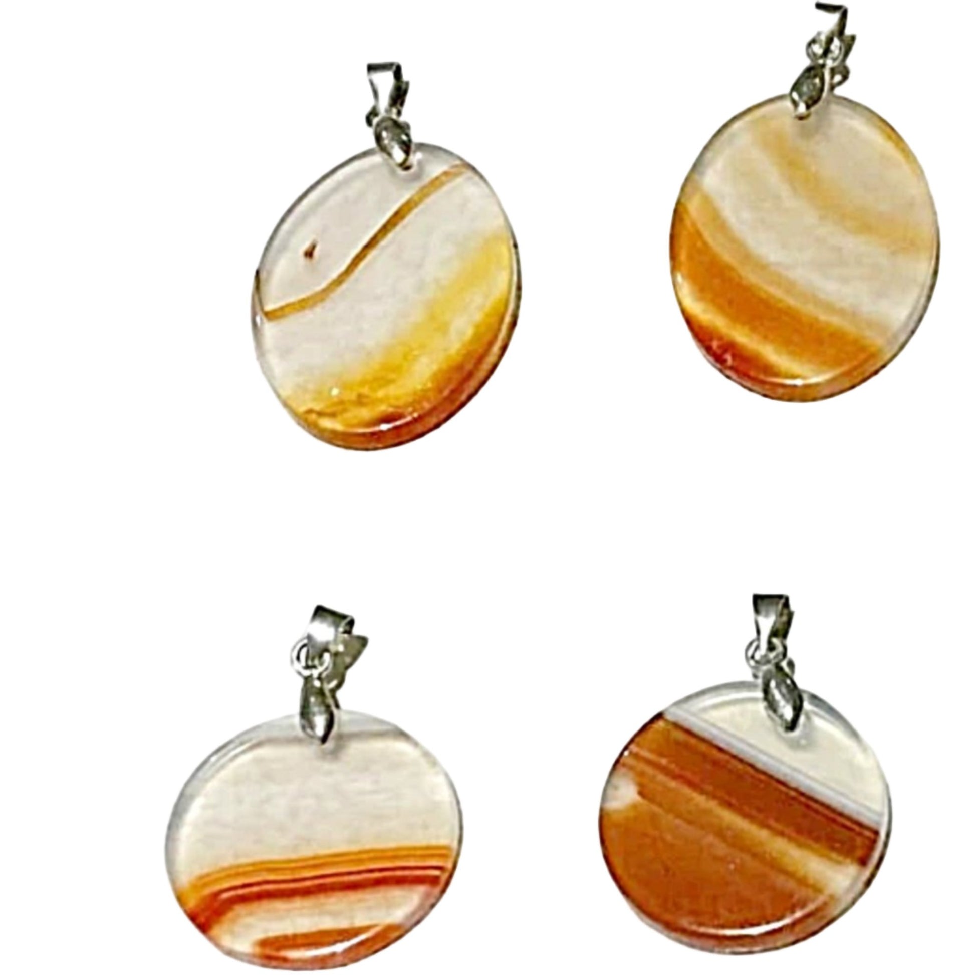 Agate Disk Pendants - New Earth Gifts