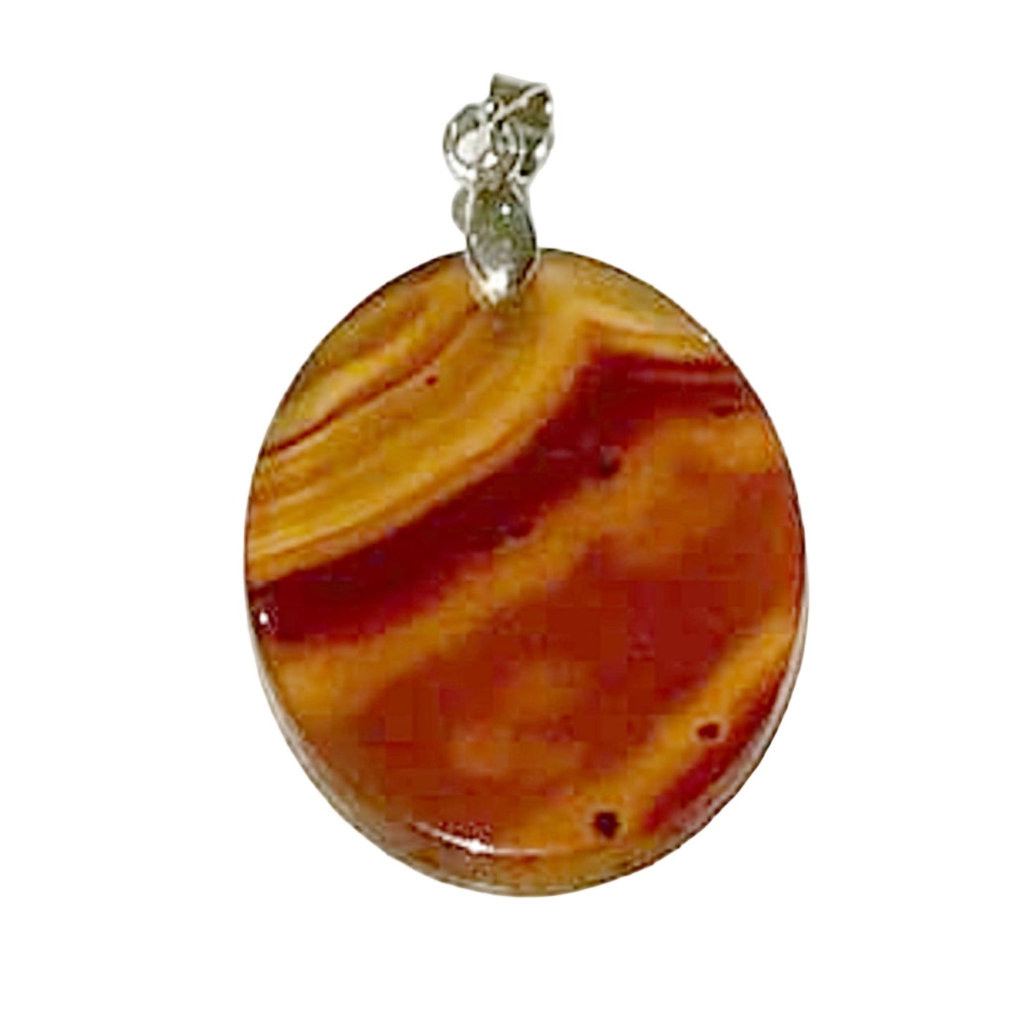 Agate Oval Disk Pendant - New Earth Gifts