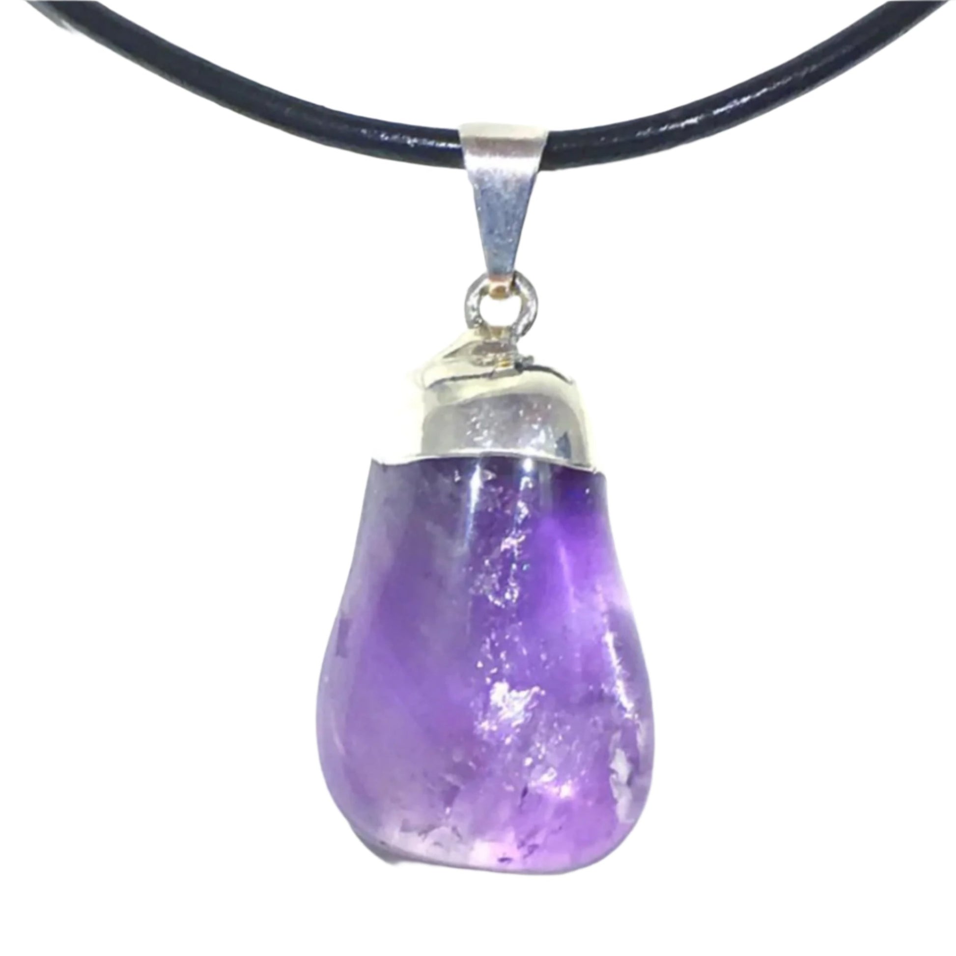 Polished Amethyst Drop Pendant -  New Earth Gifts
