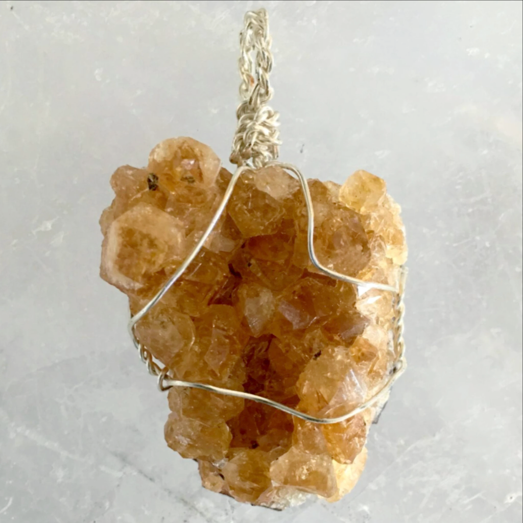Citrine Druse Cluster Pendant -New Earth Gifts