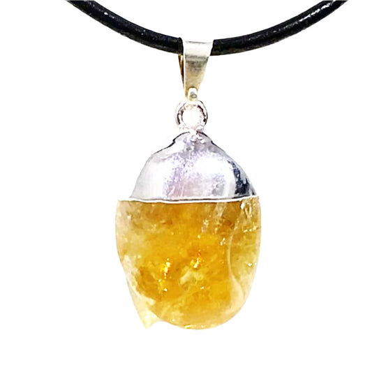Polished Citrine Drop Pendant - New Earth Gifts