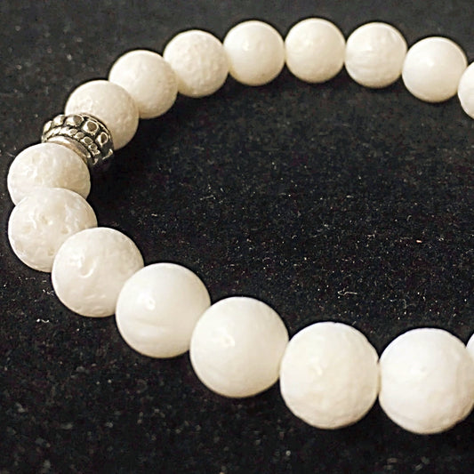 White Coral Power Bracelet for Inner Child Work-8mm - New Earth Gifts