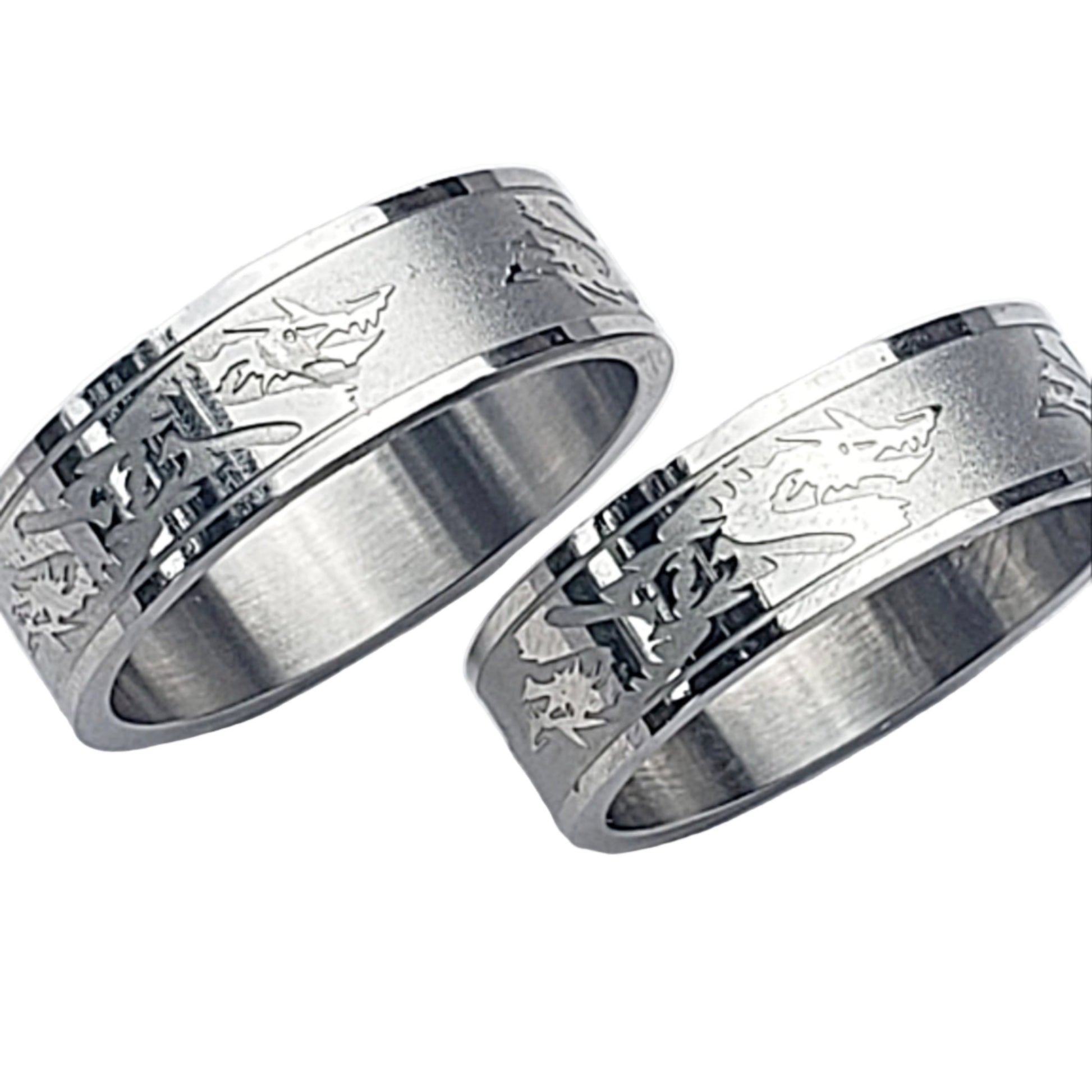 Stainless Steel Ring Six Dragons - New Earth Gifts