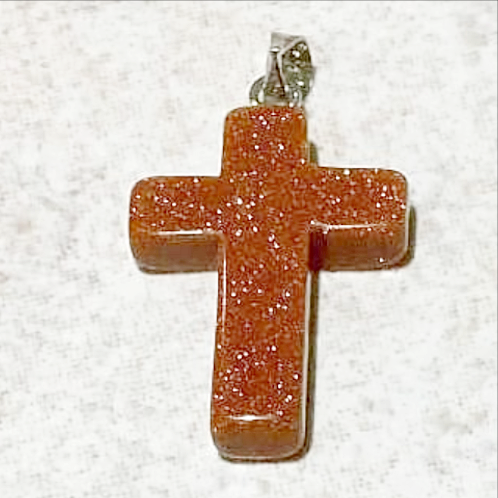 Goldstone Cross Pendant | New Earth Gifts