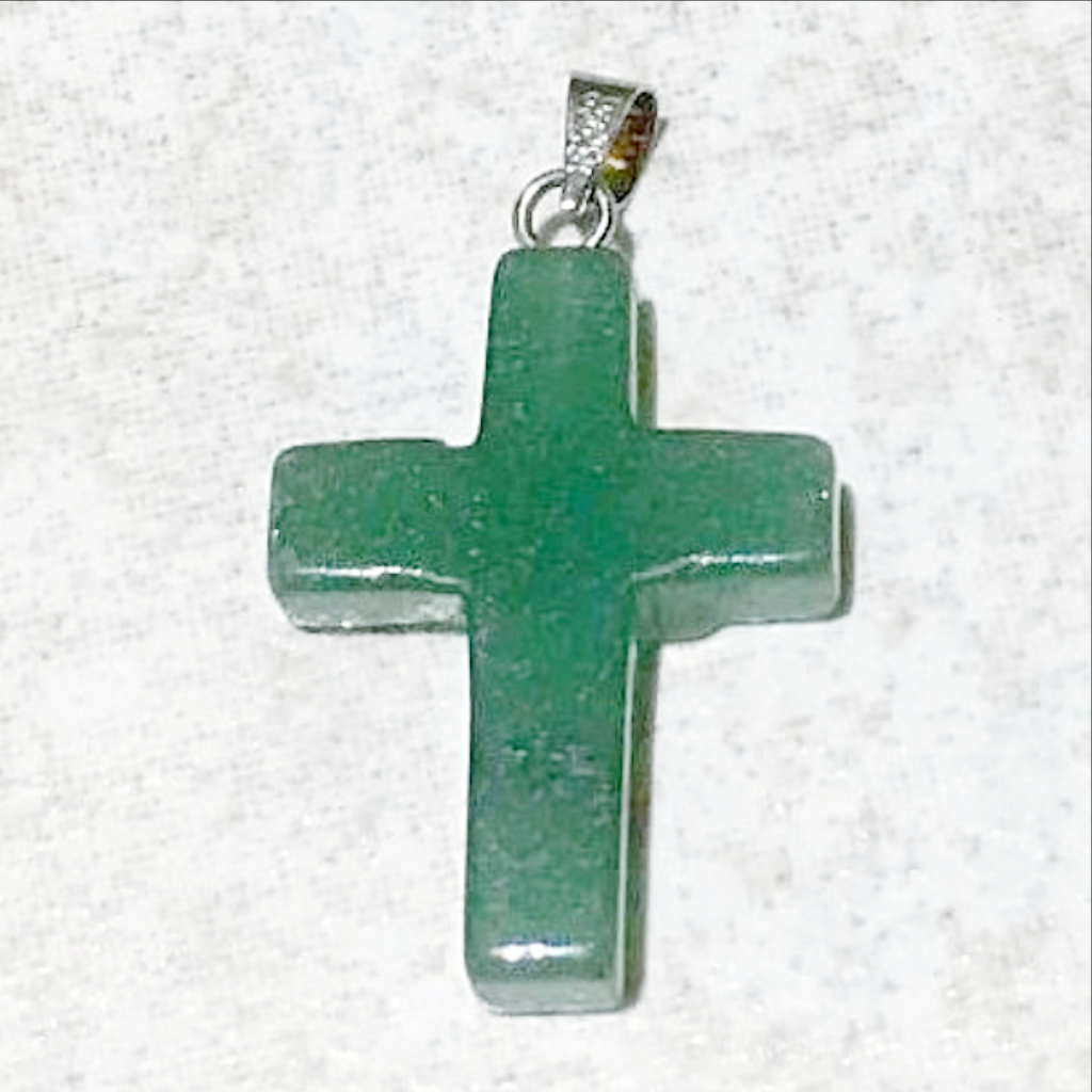 Aventurine Cross Pendant - New Earth Gifts