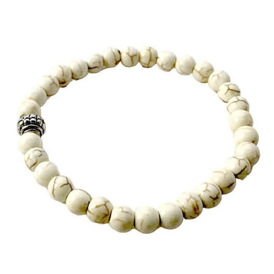 Magnesite Power Bracelet for Listening to the Heart-6mm | New Earth Gifts