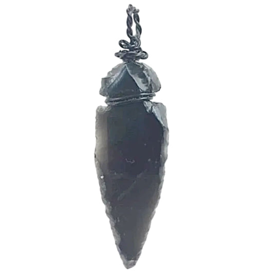 Obsidian Black Wire Wrap pendant - New Earth Gifts and Beads