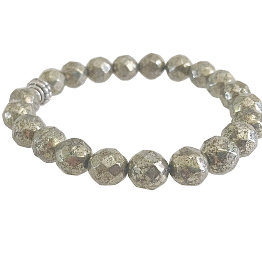Pyrite Faceted Power Bracelet - New Earth Gifts