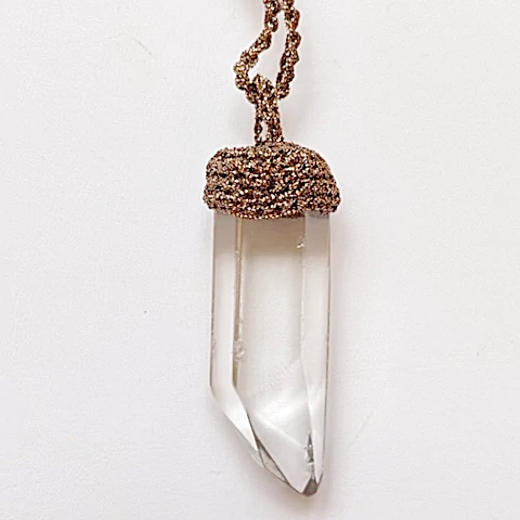 Quartz point necklace - new earth gifts