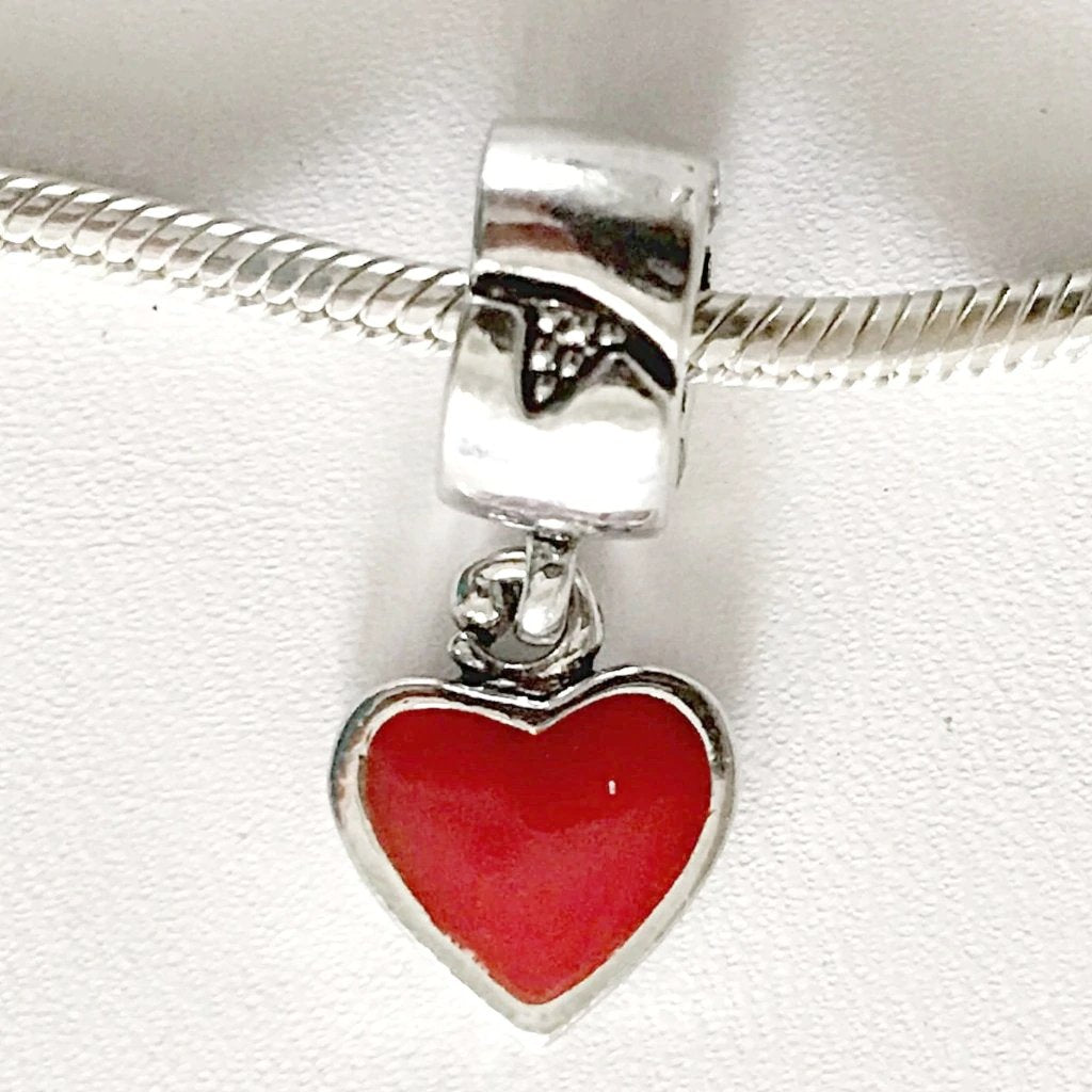 Heart Large Hole Dangle Charm | New Earth Gifts