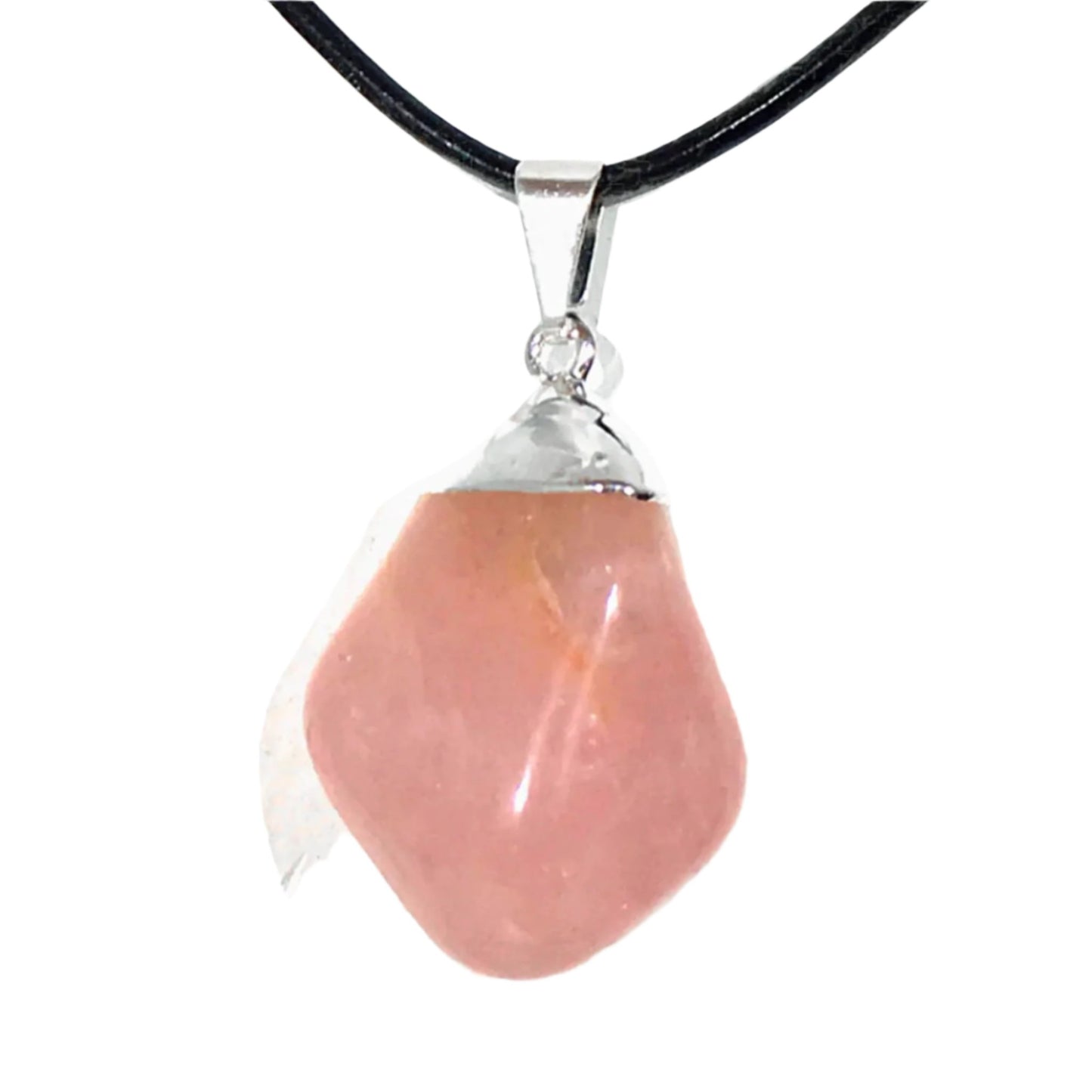Polished Rose Quartz Drop Pendant - New Earth Gifts