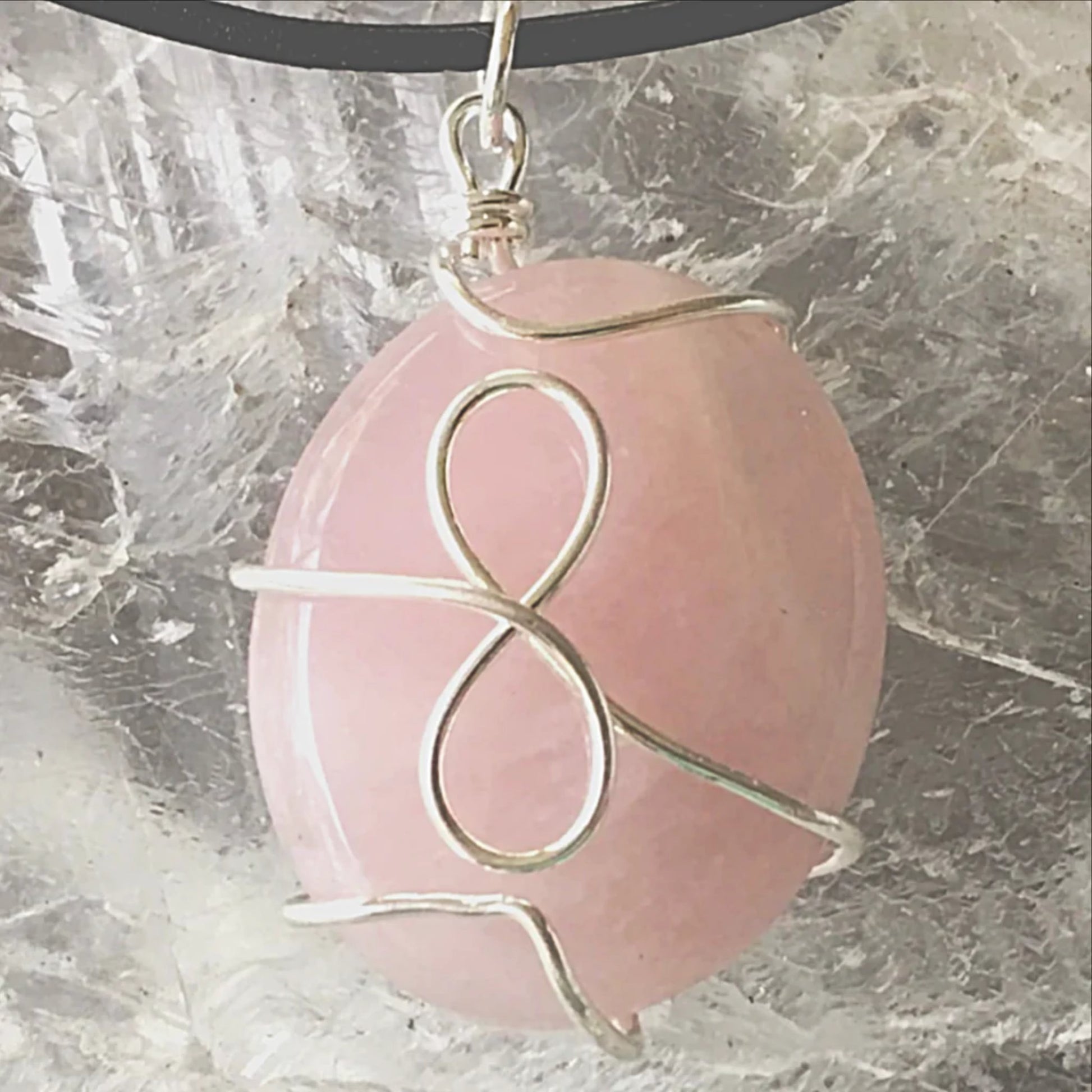 Rose Quartz Wire Pendant | New Earth Gifts