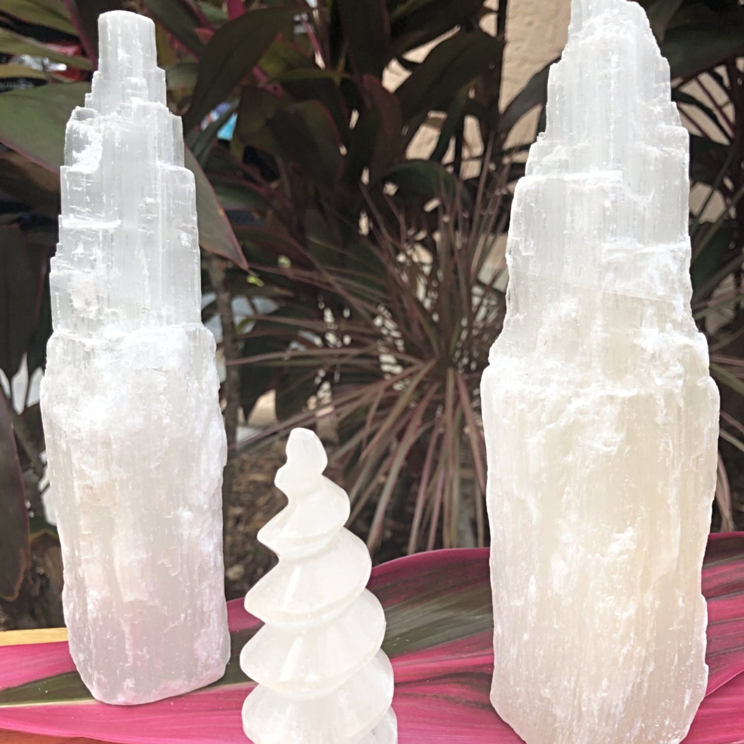 Selenite Trio for Christmas Decor - New Earth Gifts