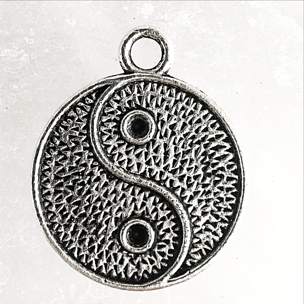 Yin Yang Pewter Charm-Pendant | New Earth Gifts