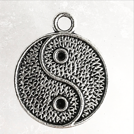 Yin Yang Pewter Charm-Pendant | New Earth Gifts